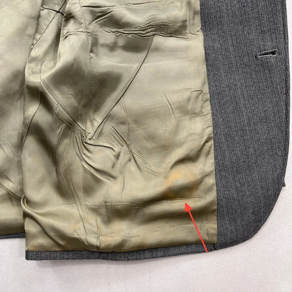 Circle S Blazer Western Sport Coat Yoke Pockets Gray Mens 40R
